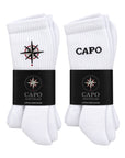 CAPO GYM SPORT SOCKS TWO-PACK WHITE